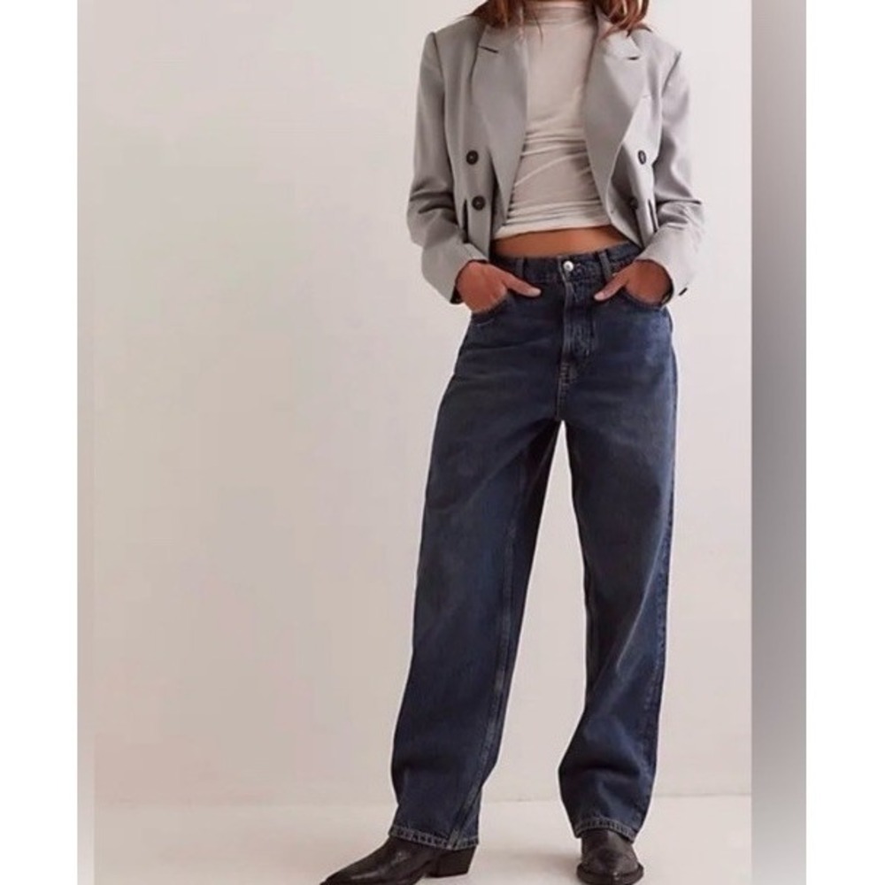 Free People We The Free Cora Button Fly Slouchy Jeans Size 25 Baggy